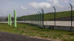 P�rking provisional del aeropuerto de Alvedro