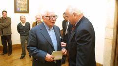 Francisco Fern�ndez del Riego, cando foi nomeado Fillo Predilecto de Lourenz�, en 2001