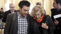 Xulio Ferreiro y Manuela Carmena en Madrid