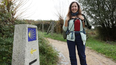 Silvia Lpez est haciendo el Camino desde Vigo a Santiago