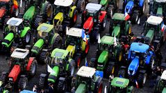 1.000 tractores en Bruselas por el sector l�cteo