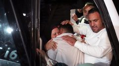 Llegada de prisioneros palestinos liberados por Israel