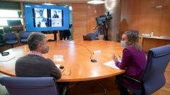 La conselleira supervis� los avances en la obra con una reuni�n por videoconferencia