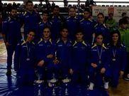 Equipo al completo del Keltoi que particip� ayer en el Campionato Galego de Loita Escolar e J�nior.