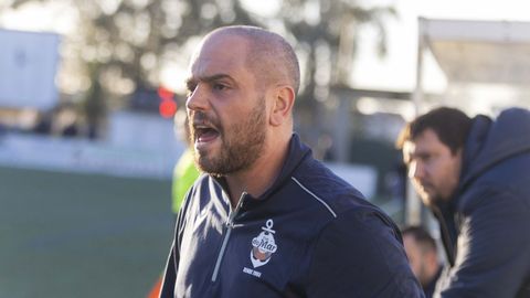 Dani Snchez, el entrenador del Club do Mar, en otro partido de esta temporada.
