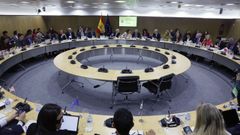 Imagen de la reunin del Consejo de Poltica Fiscal y Financiera celebrado en Madrid, presidida por la ministra de Hacienda, Mara Jess Montero.