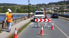 Ayer cortaron un tramo de menos de cien metros del carril derecho, en sentido A Coruña