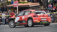 El madrile�o Pepe L�pez, l�der del Campeonato de Espa�a de Rallye,s con su habitual Citro�n  C3 R5