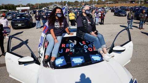 Seguidoras de Biden en un mitin en Des Moines (Iowa)