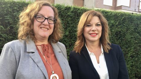 Por la izquierda, Mapi Madrid Romero y Patricia Mart�n Velasco