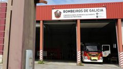 Imagen de la subsede de Bombeiros do Salnés de Vilagarcía de Arousa, de donde partió el camión siniestrado