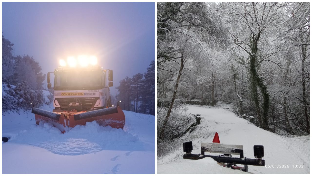 Estas son las carreteras provinciales de Lugo afectadas por la nieve en 20 concellos: hasta 25 centímetros de espesor en algunos municipios