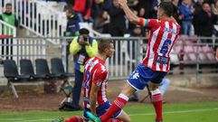Longo celebra un gol con el Girona