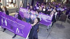 Imagen de una movilizaci�n nocturna contra la violencia machista en Galicia