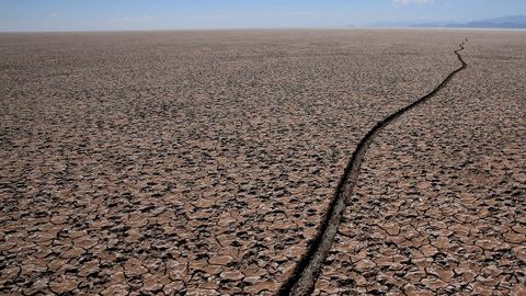 El lago Poopo, en Bolivia, afectado por el cambio climtico