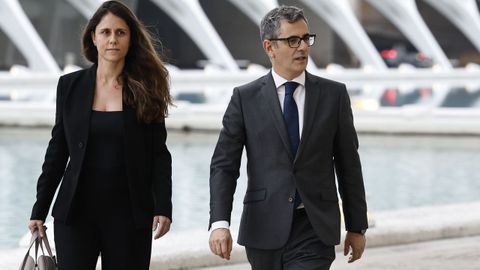 Félix Bolaños, a su llegada al funeral