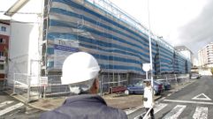 La construcci�n experimenta una bajada del paro; en la foto, de archivo, una obra en Recimil