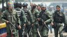 Miembros de la Guardia Nacional Bolivariana desplegados en la frontera de Colombia por el r�gimen de Maduro