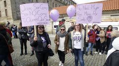 Movilizaciones en Monforte, el pasado mes de marzo, con motivo del d�a de la mujer