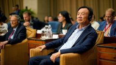El fundadory presidente de Huawei, Ren Zhengfei, durante una conferencia en la sede central de la compa��a en Shenzhen (China) este a�o. 