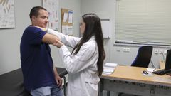 Foto de la prueba cl�nica que realizaron hace unos d�as los alumnos de Medicina de la USC