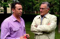 Barreiro (esquerda) e Garc�a defenden que sexan os veci�os os que falen.