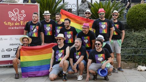 Las pandillas lucieron las camisetas que disearon para esta edicin de la Festa do Pulpo