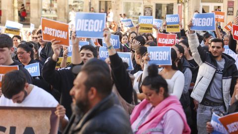 Protesta convocada por la Sociedad Gitana Espa�ola en Ferrol.