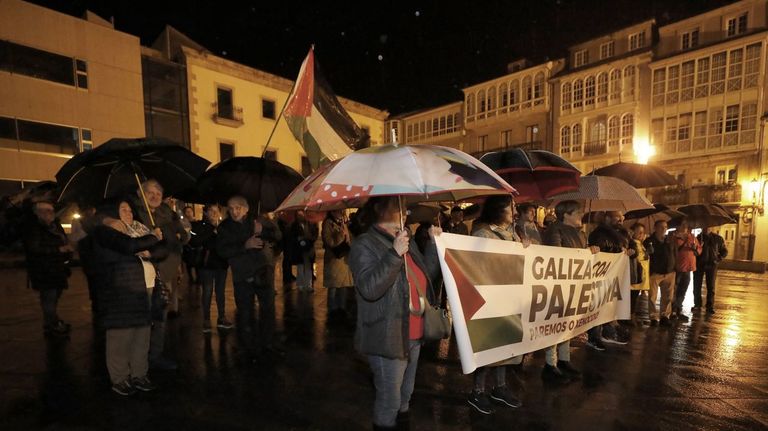 Protesta en A Maria por Palestina