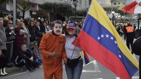 Desfile de entroido de Barbad�s por las calles de A Valenz�