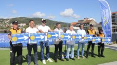 Presentaci�n Correndo no Cami�o en el puente de O Burgo.