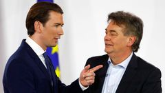 El canciller federal, el conservador Sebastian Kurz, y el vicecanciller, el ecologista Werner Kogler