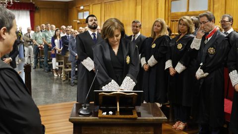 Ana Mara del Carmen Blanco, durante su toma de posesin como presidenta de la Audiencia Provincial de Ourense