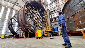 Imagen de archivo de equipos de molienda fabricados en las instalaciones de Citic Censa en O Porri&ntilde;o.