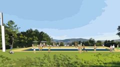 Ese era el proyecto de la piscina sobre el que se iniciaron las obras en el 2023.