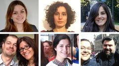 En el sentido de la lectura: In�s Arias, Irene Quintela, Andrea Garc�a, Fernanda Rodr�guez, Olalla L�pez y Vicky G�mez y Antonio L�pez