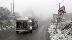 As� estaba esta ma�ana la entrada de A Cruz do Incio por la carretera de Foilebar