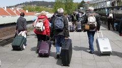 Turistas en Santiago