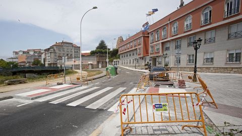 Calle Palamios, en Pontevedra, donde se instalar�n medidas para calmar el tr�fico