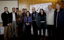 O conselleiro e a alcaldesa cos participantes na presentaci�n.