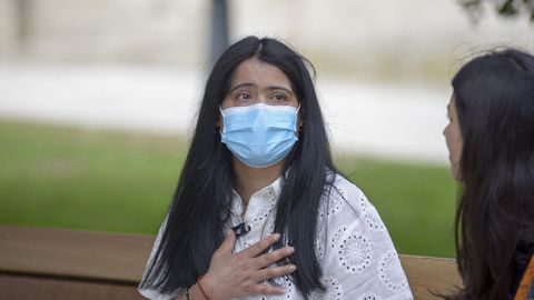 Sandra cuenta emocionada su recuperacin.