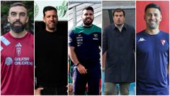 Los entrenadores de los equipos gallegos de la Segunda RFEF.