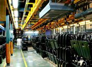 Parte de la instalaci�n de pintura de la factor�a del grupo Viza en O Porri�o. 