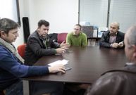 El presidente de Ulega, Jos� Vence, interviniendo en la reuni�n. 