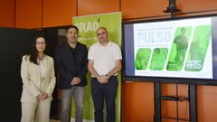 Presentaci�n en la Facultad de Educaci�n y Trabajo Social con la�la decana de la facultad, Isabel Moci�o, yel vicerrector del campus, Francisco Javier Rodr�guez