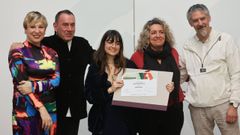 Susana Villaverde (centro) ga�ou no 2023 o premio de teatro da Deputaci�n de Pontevedra pola s�a obra �Espigas negras�