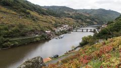 Una vista de los dos n�cleos de Belesar, en los municipios de O Savi�ao (a la izquierda en la imagen) y Chantada. La parte chantadina recibi� el apoyo de los reyes Alfonso VII y Alfonso IX para potenciar su comercio