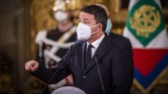 Matteo Renzi, en su comparecencia tras reunirse con Mattarella