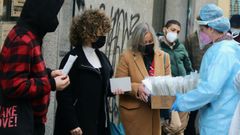 Colas para hacerse test de covid-19 en Madrid