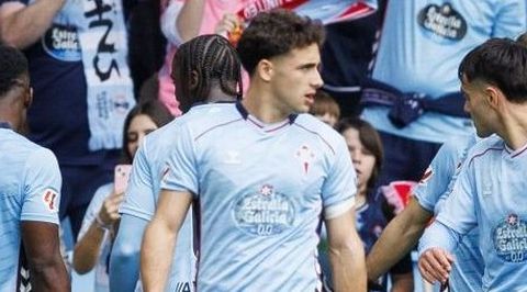 Pablo Dur�n, durante el partido entre Celta y Valencia de este s�bado.